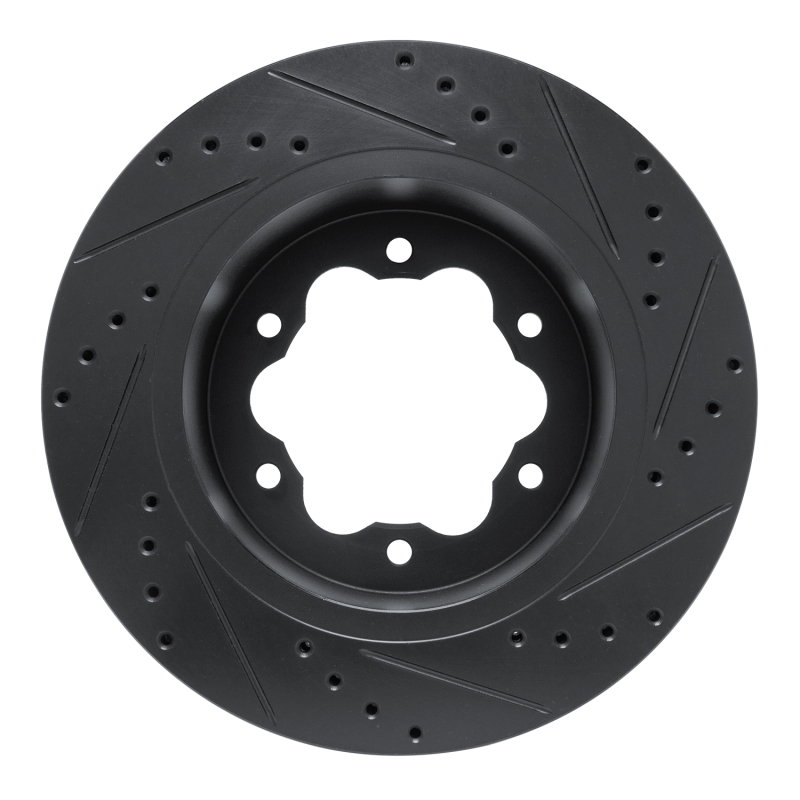 Ford Transit-350 HD/DRW Brake Rotor (1) - Rear Left - R1 Concepts - Drilled & Slotted - Black - `20-`25